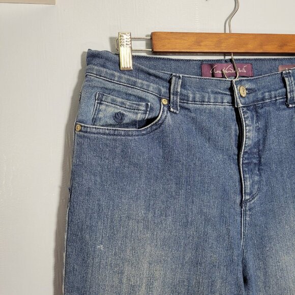 Gloria Vanderbilt 12S Missy Medium Wash Denim Blue Amanda Line Tapered Jeans - Picture 5 of 13